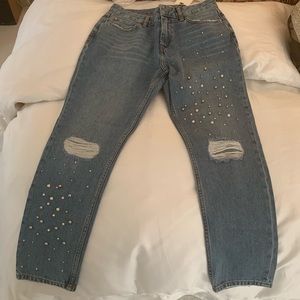 Embellished Zara Mom Jeans